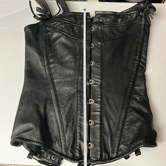 Alter Ego Genuine Leather Metal Boned Corset Renaissance Goth 24” - Picture 15 of 16